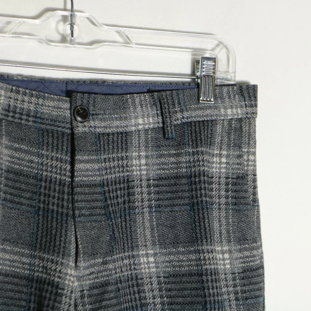 Scotch & Soda Mott Plaid Trouser Pants Mens 29x28 Blue Cotton Work Office Preppy